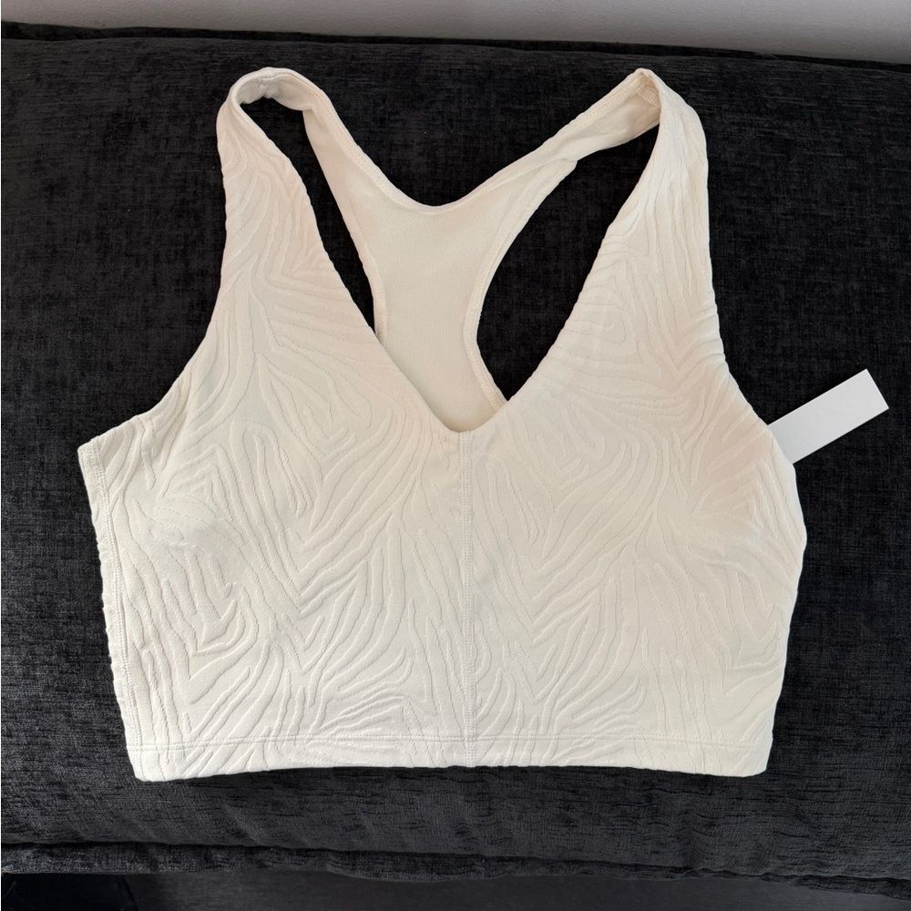 Mono B Cream Textured Sports Bra - NWT - Large